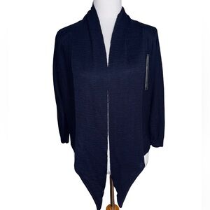 Tommy Hilfiger Women's Dark Blue Open Cardigan